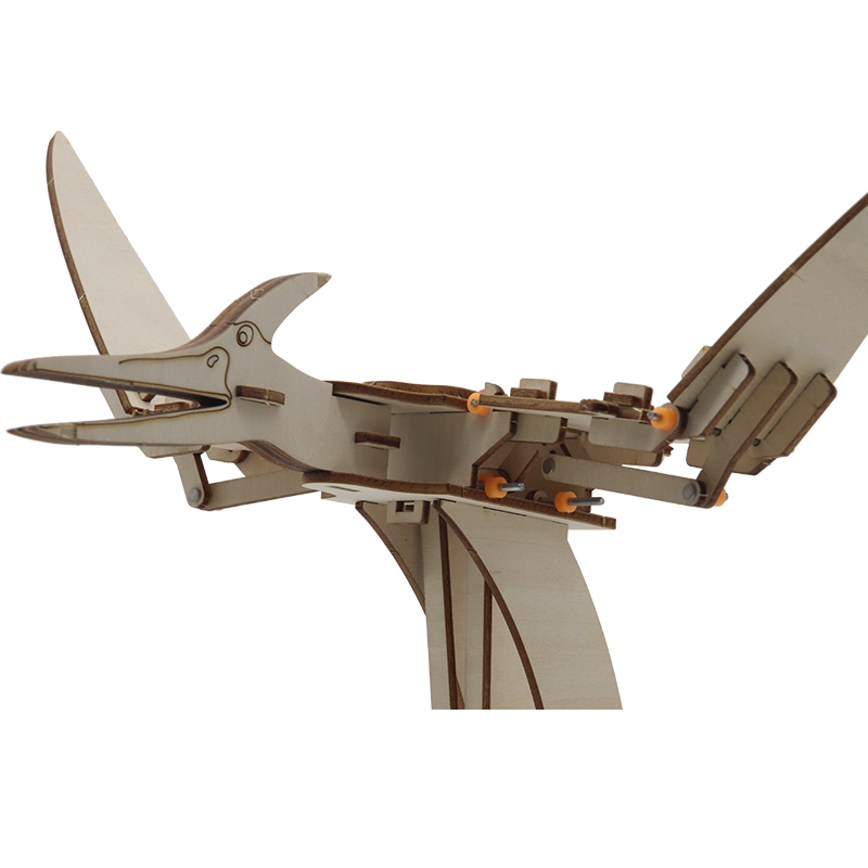 Electric Building Blocks Pterosaur Wooden Model Toys DIY Take Apart Dinosaur Wooden 3D Puzzle For Adults