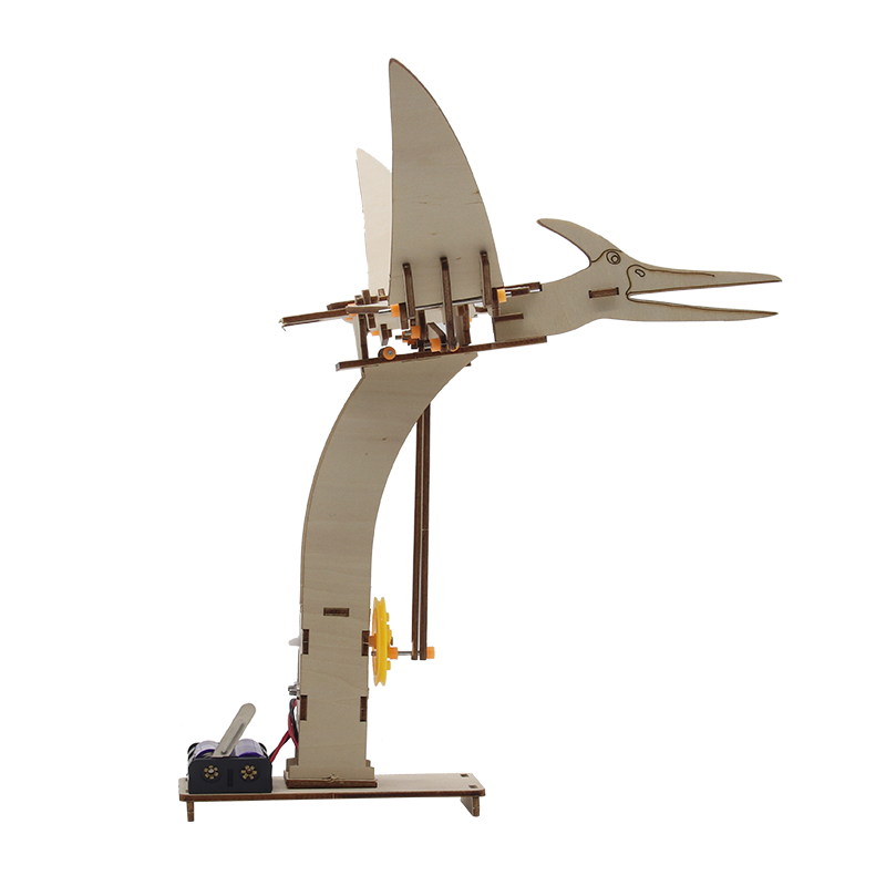 Electric Building Blocks Pterosaur Wooden Model Toys DIY Take Apart Dinosaur Wooden 3D Puzzle For Adults