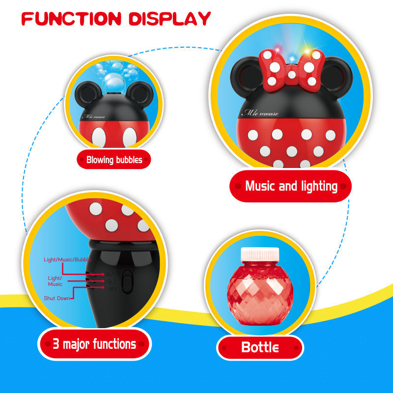 Princess Bubble Blower Bubble Maker Machine With Light And Music Automatic Bubble Wands For Toddlers