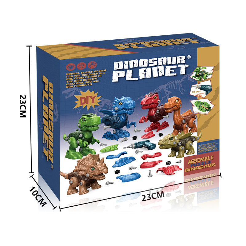6 PCS Dino Toys DIY Assemble Plastic Dinosaur Educational Take Apart Dinosaur Toys With Electric Drill For Amazon