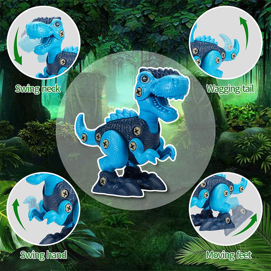 Amazon Hot Sale Animal toy diy assembling plastic dinosaur toys Kids Learning Animal Toys with Electric Drill