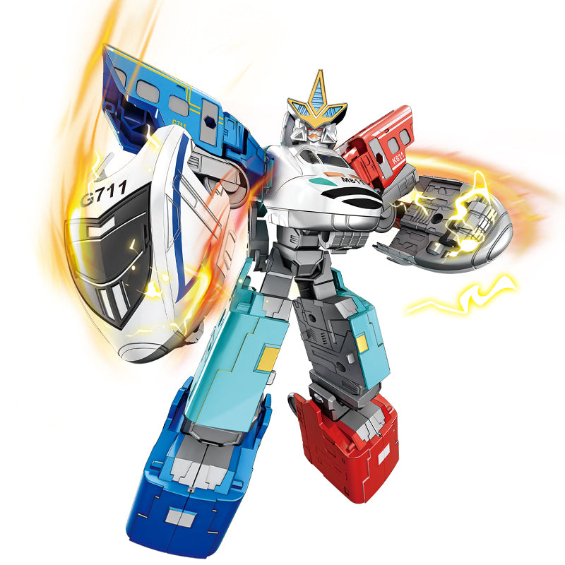DIY Assemble High-Speed Trains 3 IN 1 Deformer Robots Changes Into Toy Truck Transformation Robot For Boys