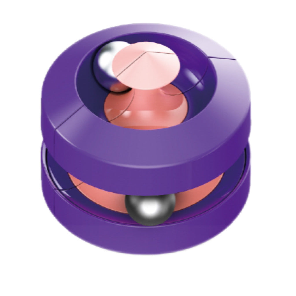 Amazon Fidget Toy Stress Release Metal Orbit Ball Spinner Sensory Toy Magnetic Maze Ball Fidget Spinning Bead Orbit
