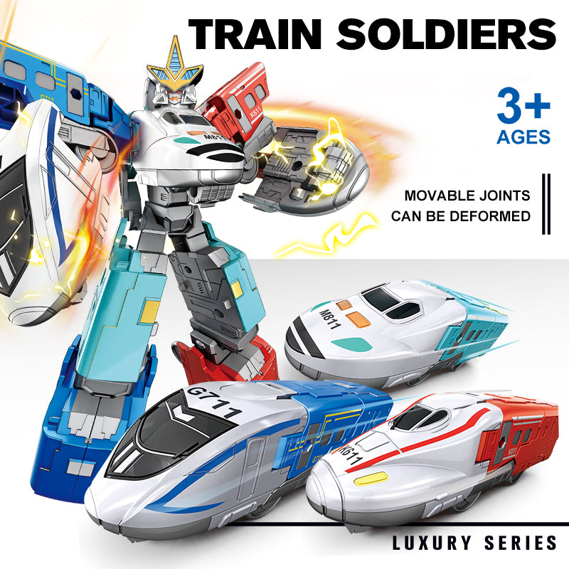 DIY Assemble High-Speed Trains 3 IN 1 Deformer Robots Changes Into Toy Truck Transformation Robot For Boys