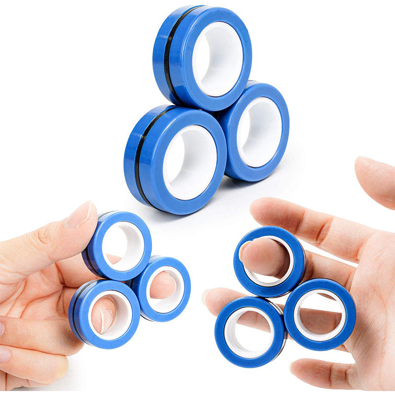 Amazon Fidget Magnets Spinner Rings Stress Relief Sensory Toy Camouflage Color 3 PCS Magnetic Fidget Ring