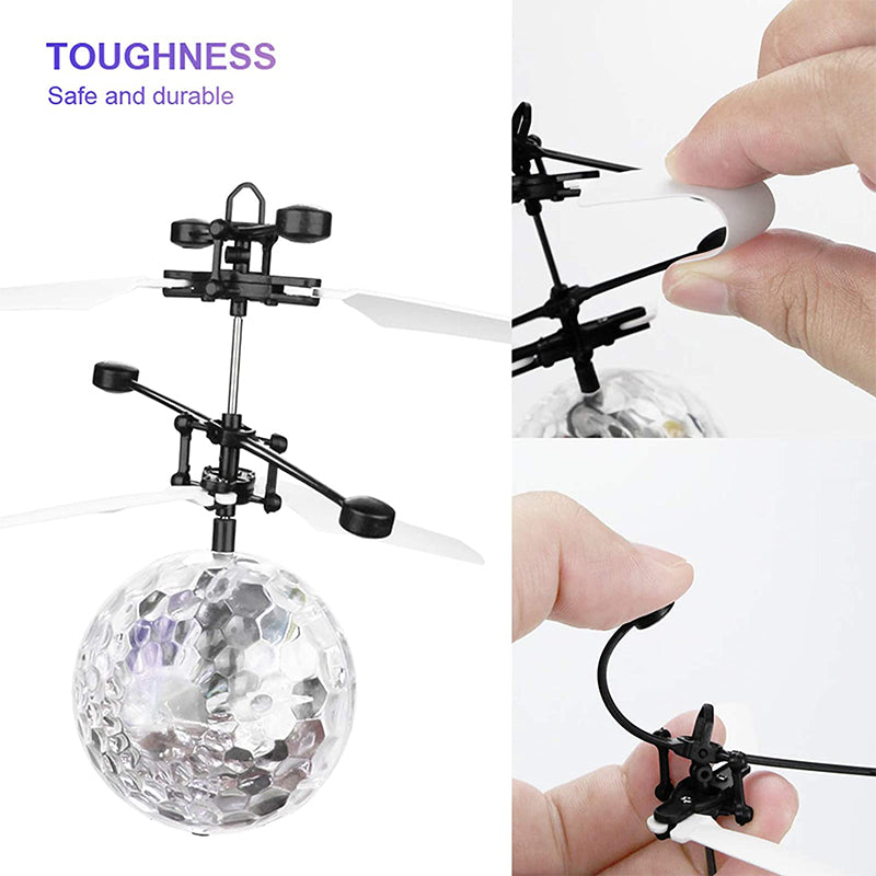 RC Flying Toys Hand Control Helicopter Easter Game Light Up Ball Drone Infrared Induction Flying Ball Toys For Kids