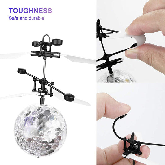 RC Flying Toys Hand Control Helicopter Easter Game Light Up Ball Drone Infrared Induction Flying Ball Toys For Kids