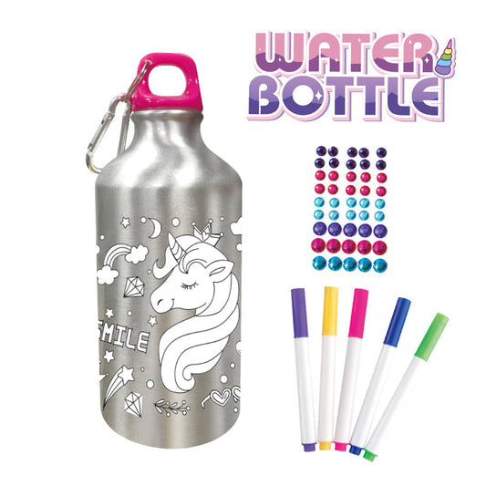 Decorate Personalize Your Own Water Bottle Birthday Gift DIY Colorful Painting Water Bottle Craft Kit For Kids