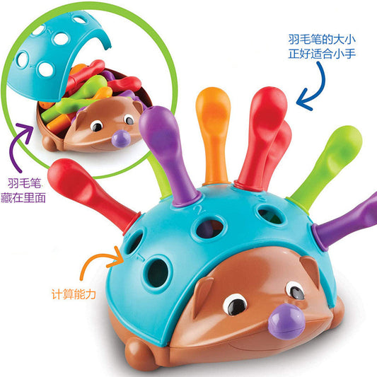 Amazon hot sale Cartoon Baby Sensory Toys learning resources spike the fine motor hedgehog educational toys For Kids Baby