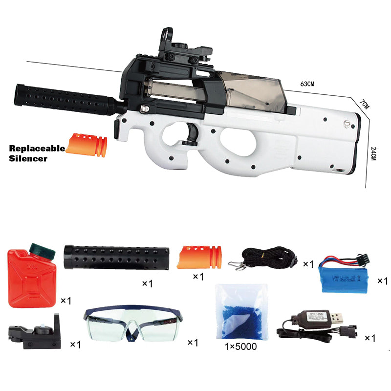 Electric Gel Balls Blaster Guns Shooting Game With 5000 Splatrballs Outdoor Toys P90 Splatter Ball Gun Blaster For Adults