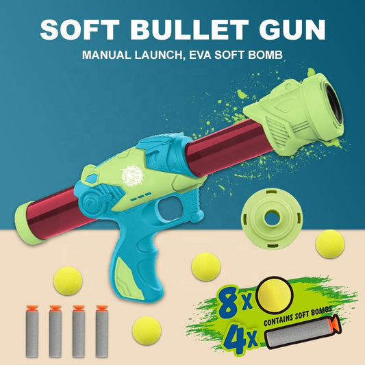 EVA Ball Soft Bullets Popper Air Shooting Gun Dinosaur Theme Outdoor Sniper Foam Balls Gun Toys For Boys
